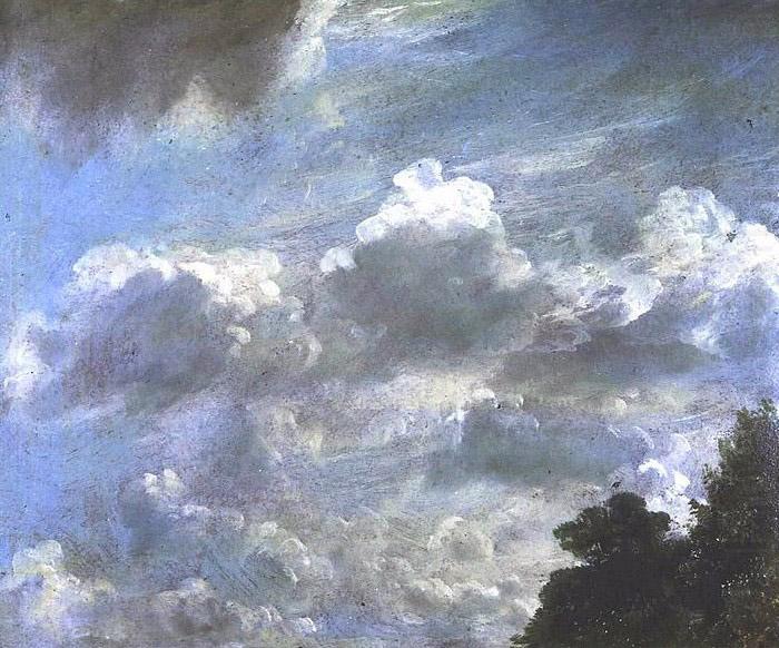 Cloud Study, Hampstead; Tree at Right, Royal Academy of Arts, London, John Constable